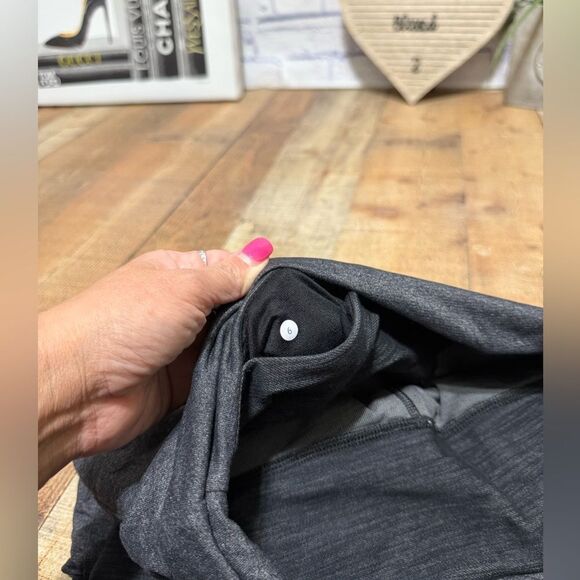 Lululemon Women’s Yin To You Skirted Crop Legging Charcoal/Heathered Black Sz 6 - Picture 7 of 10